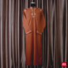 Baju gamis cowok dan pria bordir lengan panjang terbaru warna orange coklat
