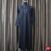 Baju gamis cowok dan pria bordir lengan panjang terbaru warna hitam