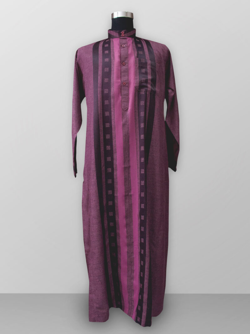 Baju gamis pria lengan panjang warna magenta terbaik