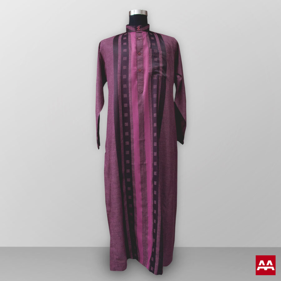 Baju gamis pria lengan panjang warna magenta terbaik