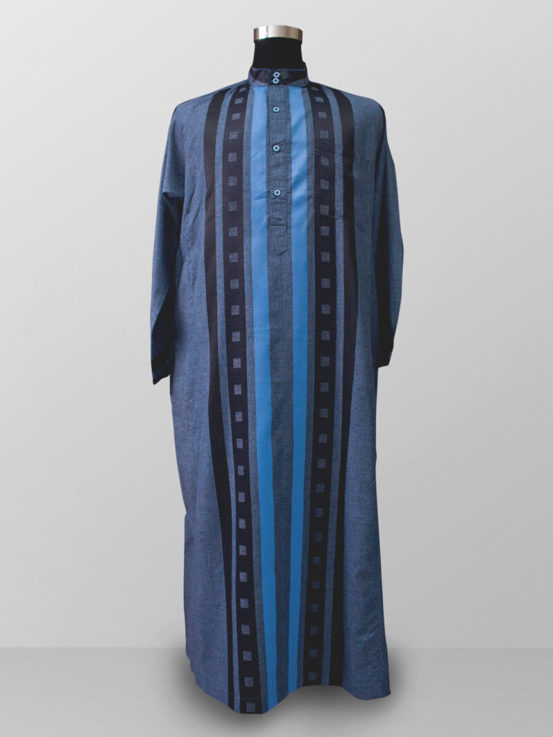 Baju gamis pria lengan panjang warna biru terbaik