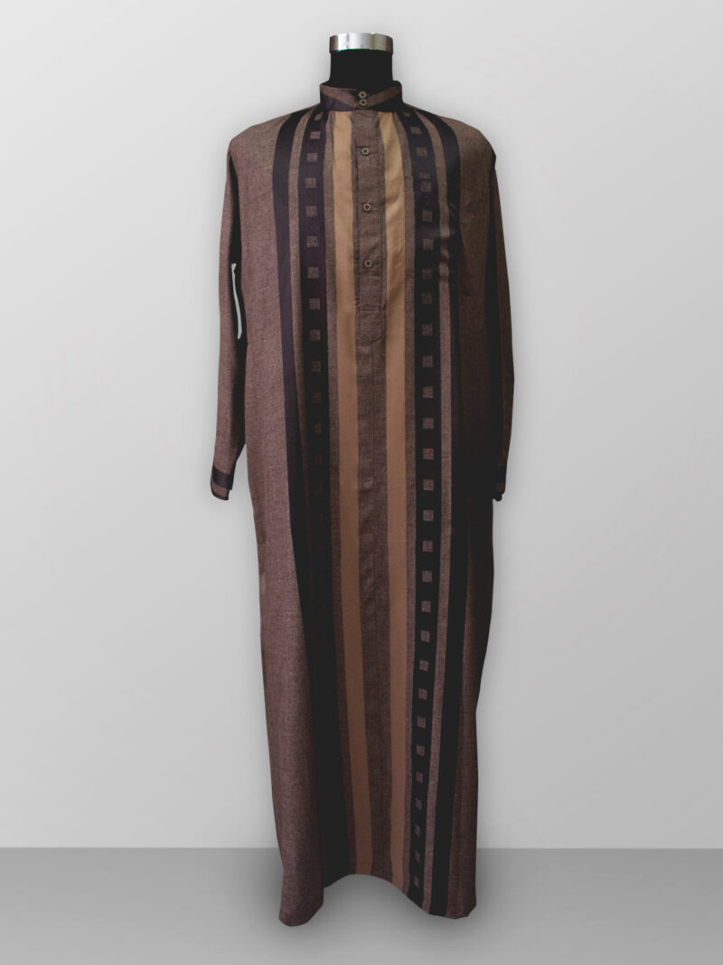 Baju gamis pria lengan panjang warna coklat tan terbaik