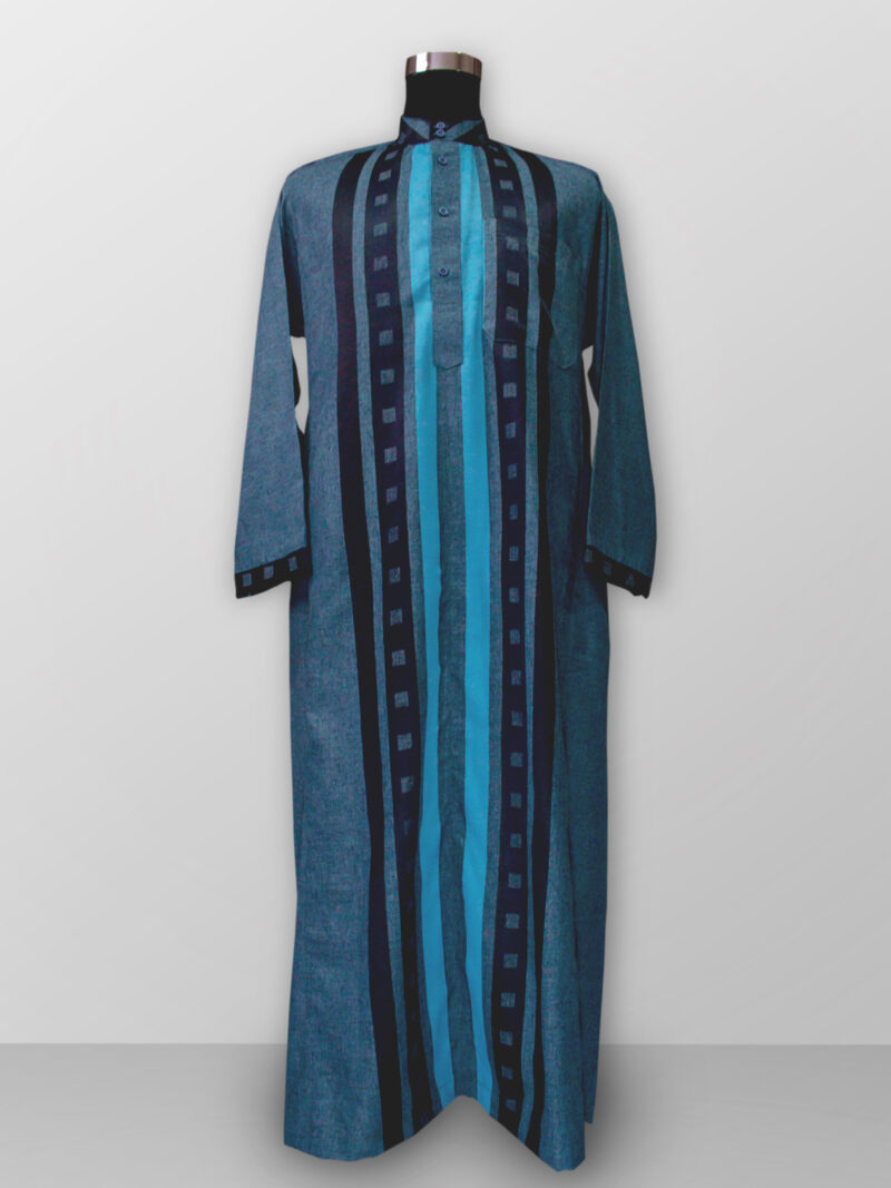 Baju gamis pria lengan panjang warna tosca kain halus terbaik